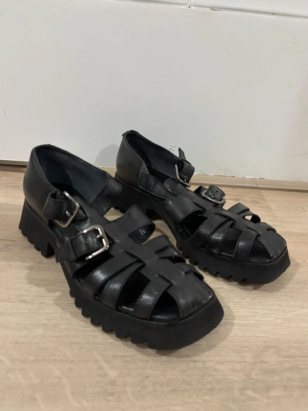 Free People Fisherman Sandals in Black Size 8.5